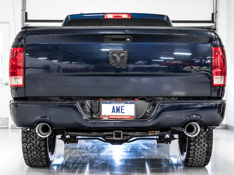AWE 0FG Dual Rear Exit Catback Exhaust Chrome Silver Tips (REAR): Dodge & RAM Classic 1500 5.7L 2009-21