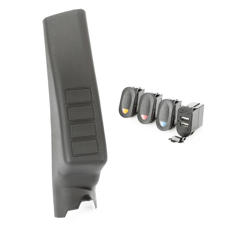 Rugged Ridge A-Pillar Pod Kit 3 Switch USB | Jeep Wrangler (07-25) (17235.98)