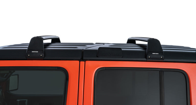 Rhino-Rack Vortex SG 2 Bar Hard Top Roof Rack - Black: Fits Jeep Wrangler / Gladiator (07-26)