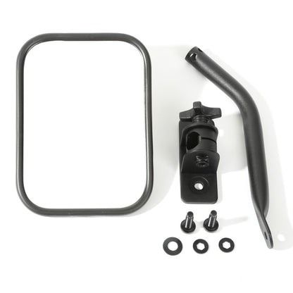 Rugged Ridge Textured Black Rectangular Quick Release Mirror Kit | Jeep Wrangler (07-18/18-25) (11025.18)