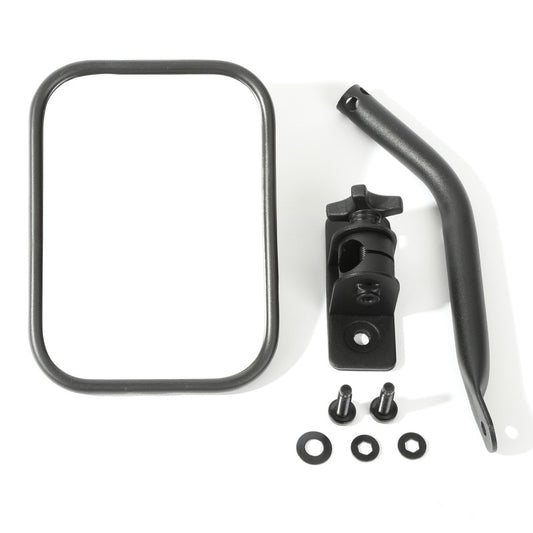 Rugged Ridge Textured Black Rectangular Quick Release Mirror Kit | Jeep Wrangler (07-18/18-25) (11025.18)