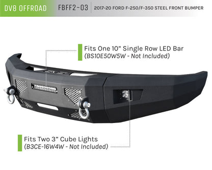 DV8 Offroad Front Bumper | Ford F-250/F-350/F-450 (18-20) (FBFF2-03)