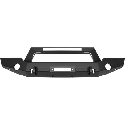Westin Textured Black Full Width Front Bumper w/ LED Light Bar Mount: Jeep Wrangler (18-24) / Gladiator (20-24)