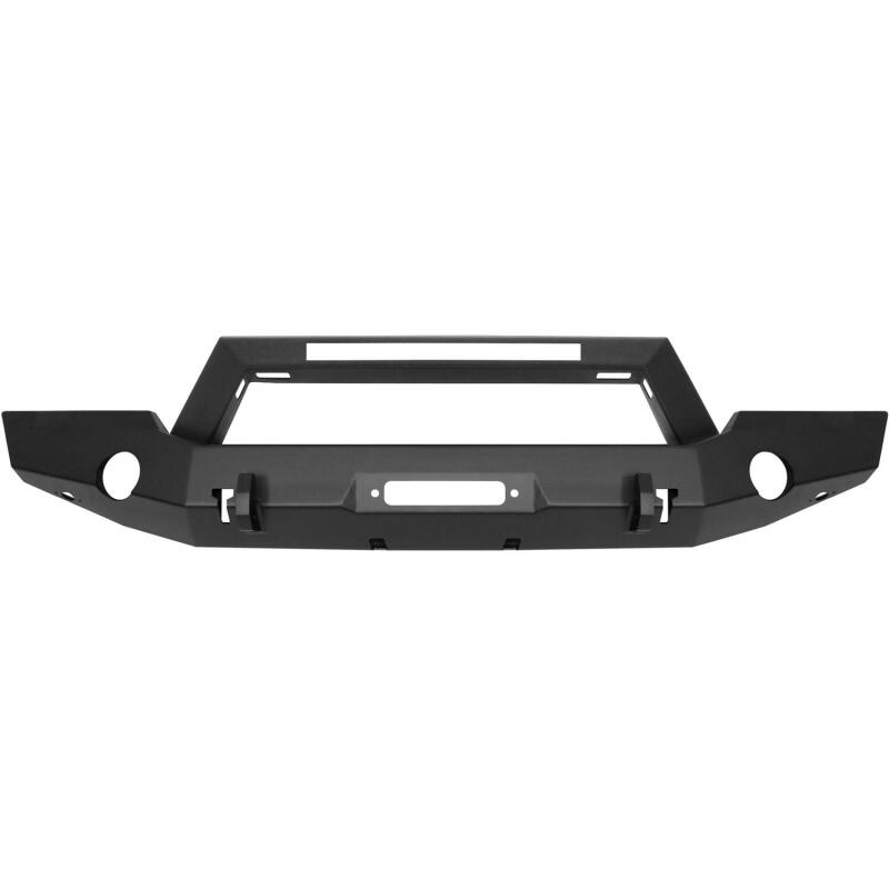 Westin Textured Black Full Width Front Bumper w/ LED Light Bar Mount: Jeep Wrangler (18-24) / Gladiator (20-24)