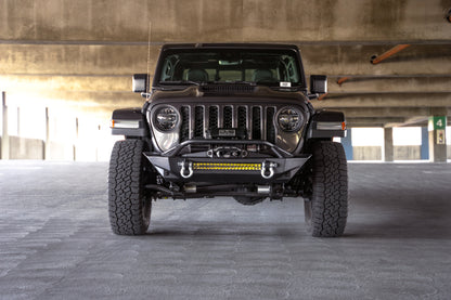 DV8 Offroad FS-1 Series Stubby Front Bumper: Jeep Gladiator / Wrangler (18-26) - Black Powder Coat