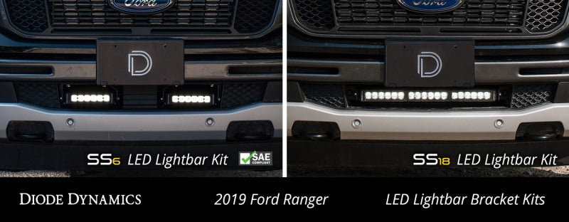Diode Dynamics 19-21 Ford Ranger SS6 Bracket Kit | Ford Ranger (19-26) (DD6591P)