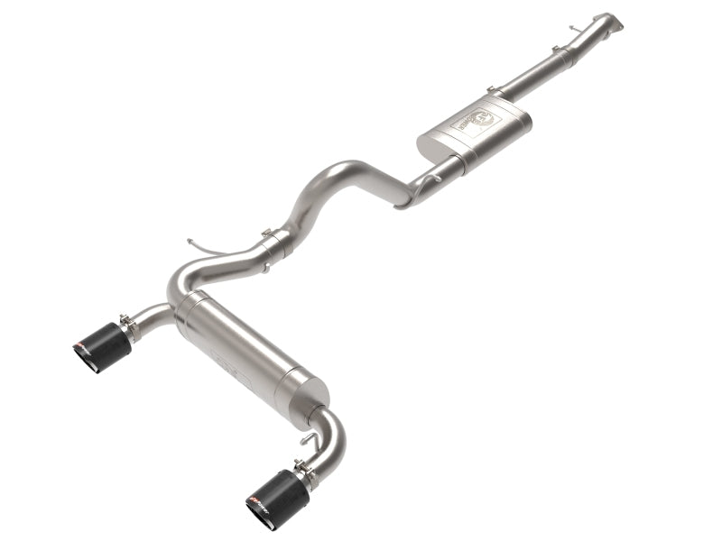 aFe Vulcan Series 3in to 2.5in SS Carbon Cat-Back | Ford Bronco (21-22) (49-33138-C)