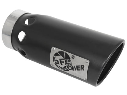 aFe Large Bore-HD 3" 409 SS DPF-Back Exhaust Black Tip (REAR): RAM 1500 3.0L EcoDiesel 2014-2018