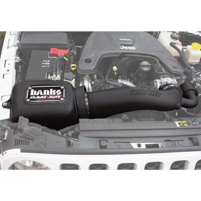 Banks Ram-Air Cold Air Intake Dry Filter (F&R): Jeep Wrangler JL / Gladiator JT 2018-26 3.6L