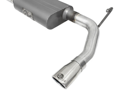 AFE Scorpion 2-1/2" Aluminized Steel Axle-Back Exhaust System (Polished Tip): Jeep Wrangler JK 2007 - 2018 (3.6L & 3.8L V6)