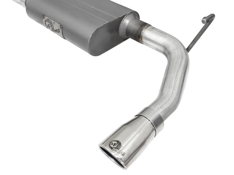 AFE Scorpion 2-1/2" Aluminized Steel Axle-Back Exhaust System (Polished Tip): Jeep Wrangler JK 2007 - 2018 (3.6L & 3.8L V6)