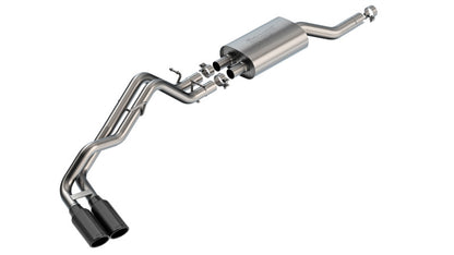 Borla 2.75" Dual Cat-Back System | Ford Ranger XLT S-Type (Black Chrome) (140975BC)