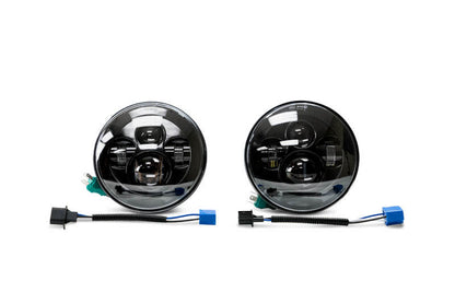 DV8 Offroad LED Projector Headlights: Jeep Wrangler JK 2007-2018