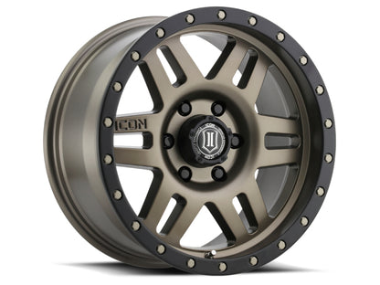 ICON Six Speed 17x8.5 6x5.5 25mm Offset 5.75in. BS Bronze Wheel | Ford Ranger / Ford Bronco (19-26 / 21-26) (1417858357BR)