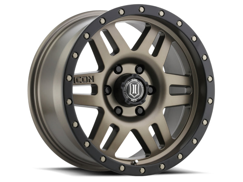 ICON Six Speed 17x8.5 6x5.5 25mm Offset 5.75in. BS Bronze Wheel | Ford Ranger / Ford Bronco (19-26 / 21-26) (1417858357BR)