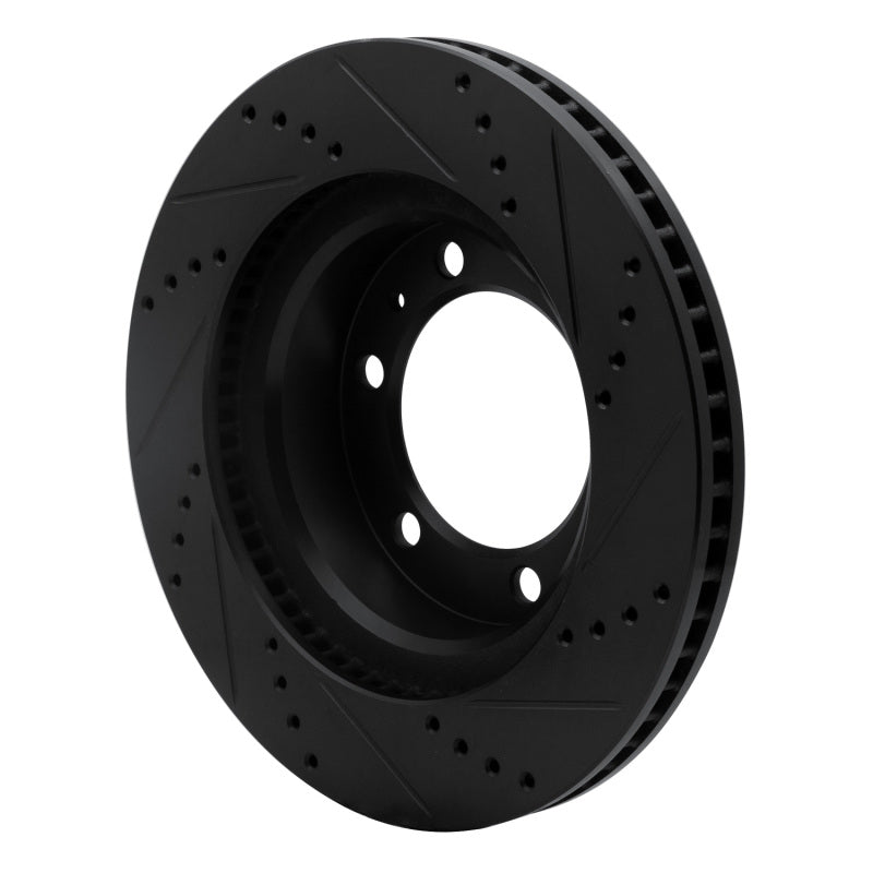 DFC Front Left Drilled & Slotted Black Brake Rotor | Toyota 4Runner (03-23) (633-76128L)