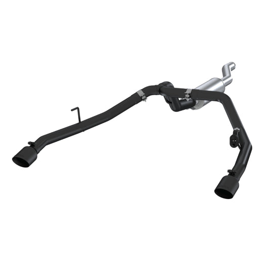 MBRP Black Series 2.5" Dual Cat-Back Exhaust (REAR): Jeep Gladiator JT 2020-2024 3.6L - Black