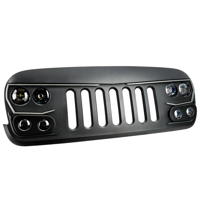 Oracle Lighting Vector Series Full LED Grille: Jeep Wrangler (2007-2017)