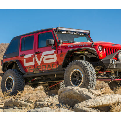 DV8 Offroad Flat Tube Fenders (FRONT AND REAR): Jeep Wrangler JK 2007-2018