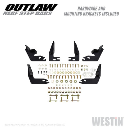 Westin Outlaw Nerf Step Bars (SIDE): Dodge Ram 1500 / 2500 / 3500 (09-23) / Ram 1500 Classic (19-23)
