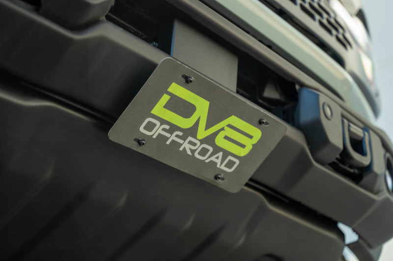 DV8 Offroad Capable Front Bumper License Plate Mount | Ford Bronco (21-26) (LPBR-05)