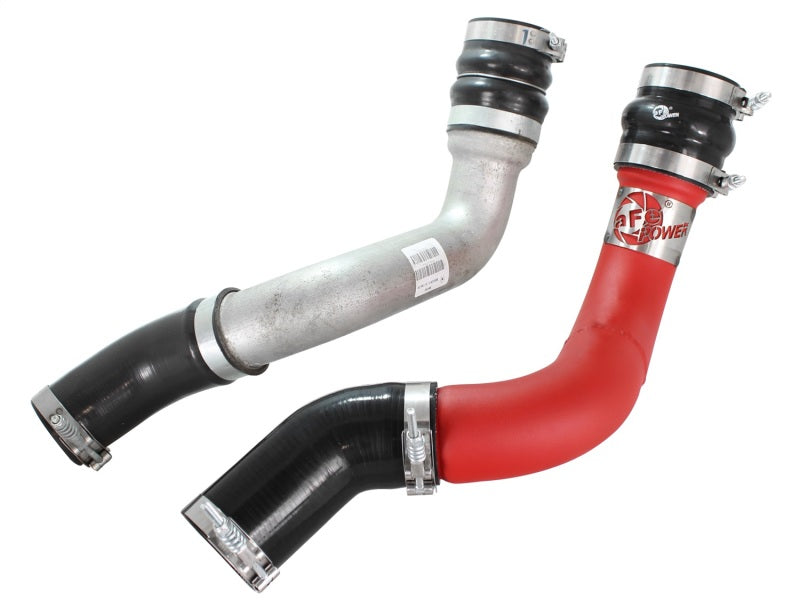 aFe BladeRunner 3in Red Intercooler Tubes Kit | Ram Diesel 6.7L (13-14) (46-20134-R)
