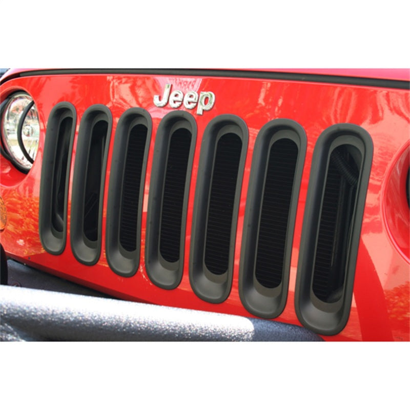 Rugged Ridge Black Grille Inserts | Jeep Wrangler JK/JL (07-18 / 18-25) (11306.3)