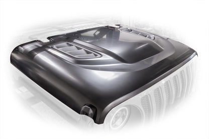DV8 Offroad 18+ Jeep JL Rubicon Replica Hood: Jeep Gladiator (20-21) / Wrangler (18-21)