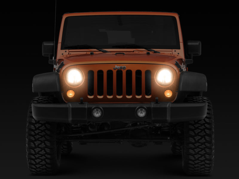 Raxiom LED Halo Headlights 7in Round Chrome Housing (FRONT): Jeep Wrangler (07-18)