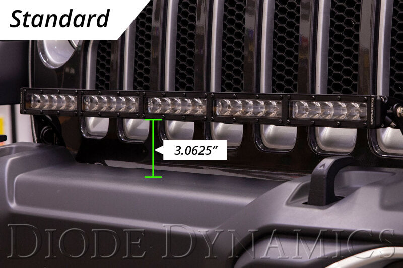 Diode Dynamics SS30 Bumper Bracket Kit w/ Dual Light Bars (FRONT): Jeep Wrangler / Gladiator (07-26)