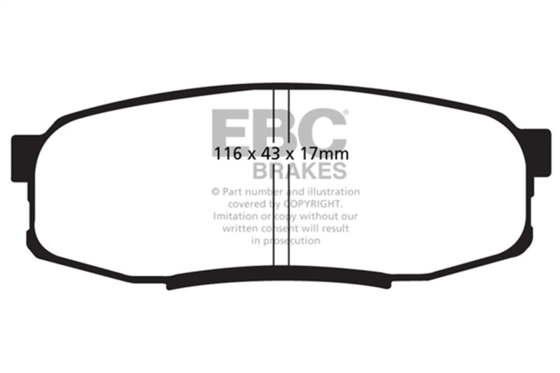 EBC Extra Duty Rear Brake Pads | 08+ Lexus LX570 5.7