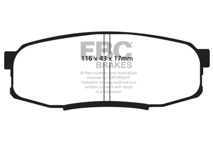 EBC Extra Duty Rear Brake Pads | 08+ Lexus LX570 5.7
