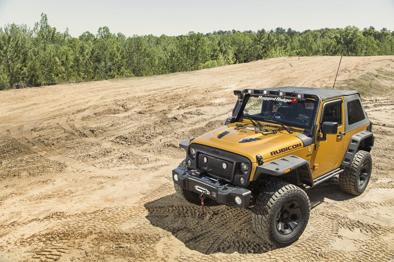 Rugged Ridge Montana Bowless Black Diamond Soft Top: Fits Most Jeep Wrangler JK Models (2007-2018)