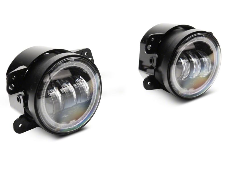 Raxiom Axial Series 4-In LED Fog Lights w/ RGB Halo: Fits Most Jeep Wrangler Models (2007-2018)