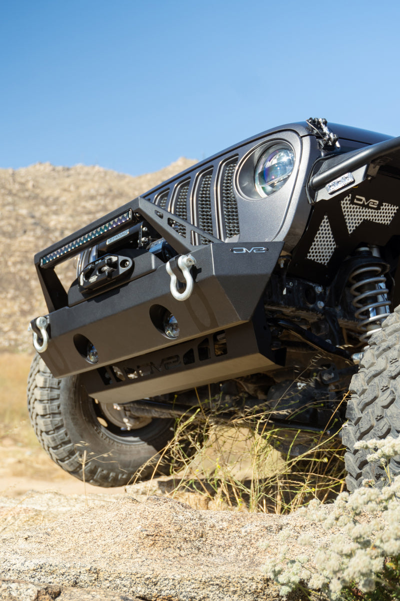 DV8 Offroad Front Bumper Sway-Bar Disconnect Motor Skid Plate | Jeep Wrangler JL (18-25) / Gladiator JT (20-25) (SPJL-02)