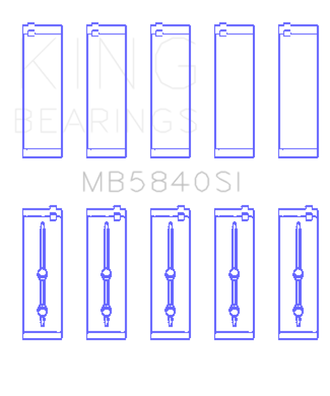 King SI Series Main Bearing Set Standard: Fits Chrysler/Dodge Gen III HEMI 5.7L, 6.1L
