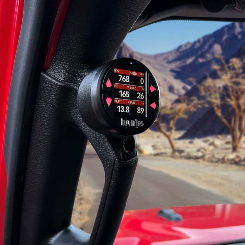 Banks Power iDash Stealth Single Gauge Pod Kit: Jeep Gladiator / Wrangler (18-26)