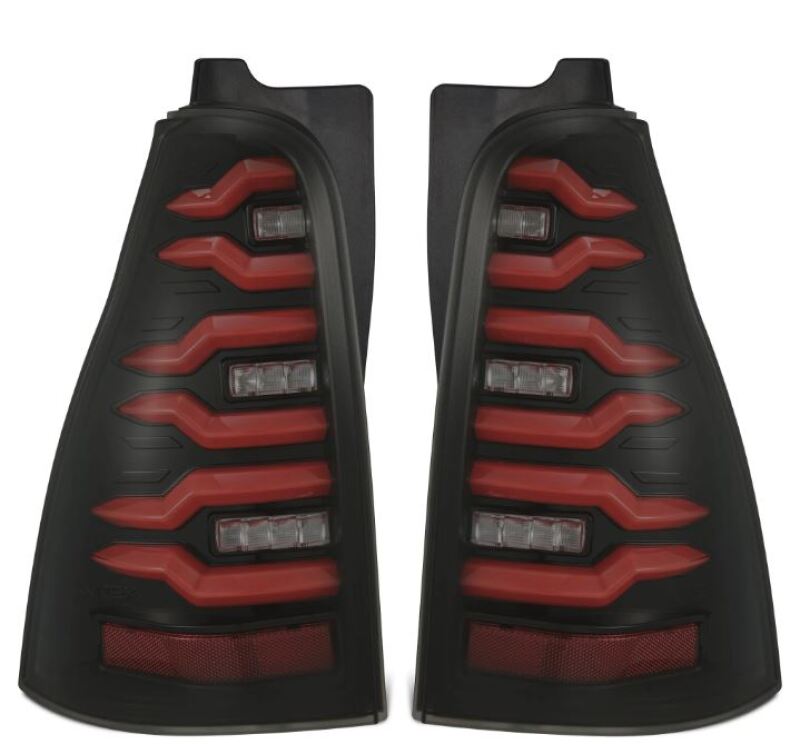 AlphaRex LUXX-Series LED Tail Lights Black Red | Toyota 4Runner (03-09) (690080)