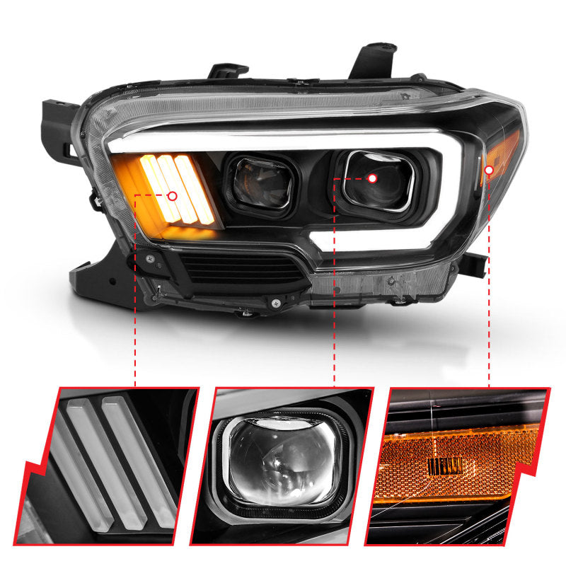 ANZO Projector Headlights | Toyota Tacoma (16-17, 20-23) (111379)