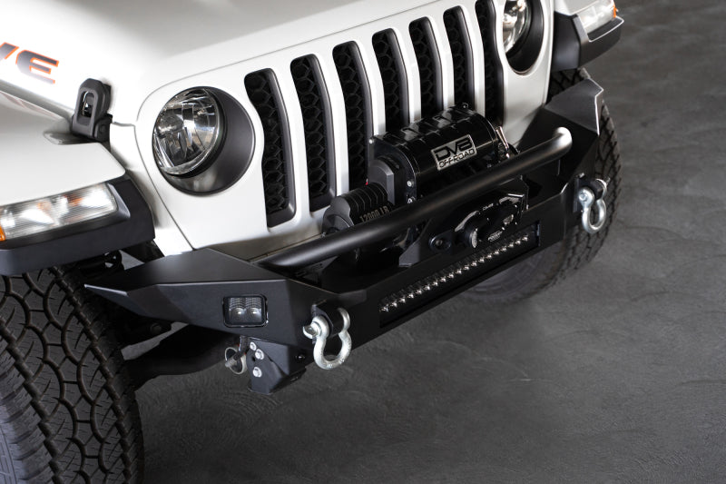 DV8 Offroad Mid-Width Winch Front Bumper: Fits Most Jeep Wrangler / Gladiator Models (2018-2026)