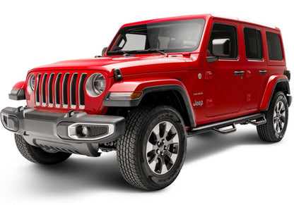 N-Fab Wheel To Wheel Nerf Steps Textured Black (F&R): Jeep Wrangler Unlimited JL 2018-2026
