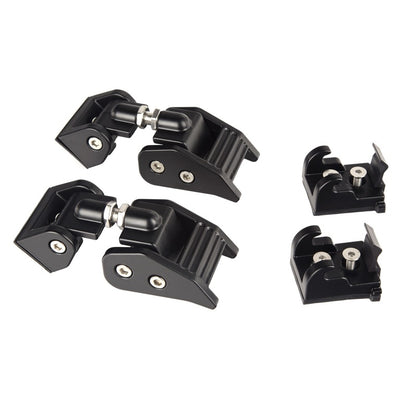 Rugged Ridge Black Aluminum Hood Catches: Fits Most Jeep Wrangler Models (2007-2018)