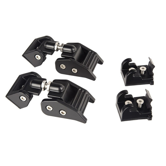Rugged Ridge Black Aluminum Hood Catches: Fits Most Jeep Wrangler Models (2007-2018)