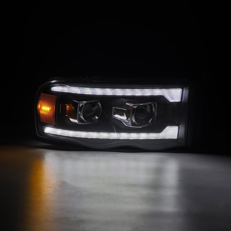 AlphaRex LUXX LED Projector Headlights (Black): Dodge Ram 1500 (02-05) & 2500/3500 (03-05)
