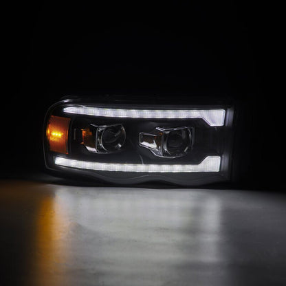 AlphaRex LUXX LED Projector Headlights (Black): Dodge Ram 1500 (02-05) & 2500/3500 (03-05)