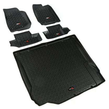Rugged Ridge All Terrain Floor Liner Kit (F&R & Cargo): Jeep Wrangler (07-18)