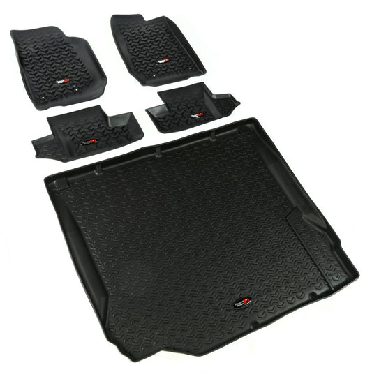 Rugged Ridge All Terrain Floor Liner Kit (F&R & Cargo): Jeep Wrangler (07-18)