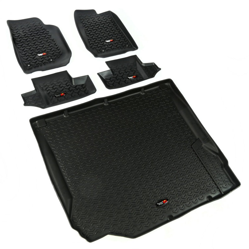 Rugged Ridge All Terrain Floor Liner Kit (F&R & Cargo): Jeep Wrangler (07-18)