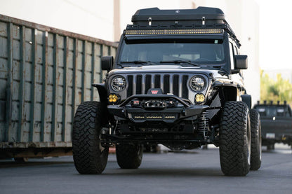 DV8 Offroad Spec Series Front Bumper: Fits Most Jeep Wrangler / Gladiator Models (2018-2026)