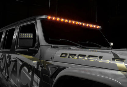 ORACLE Lighting Integrated Windshield LED Light Bar System: Jeep Wrangler / Gladiator (18-24)